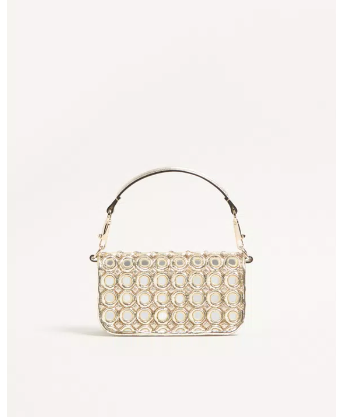 Valentino Garavani Locò Small Shoulder Bag Embroidered With Jewel Logo