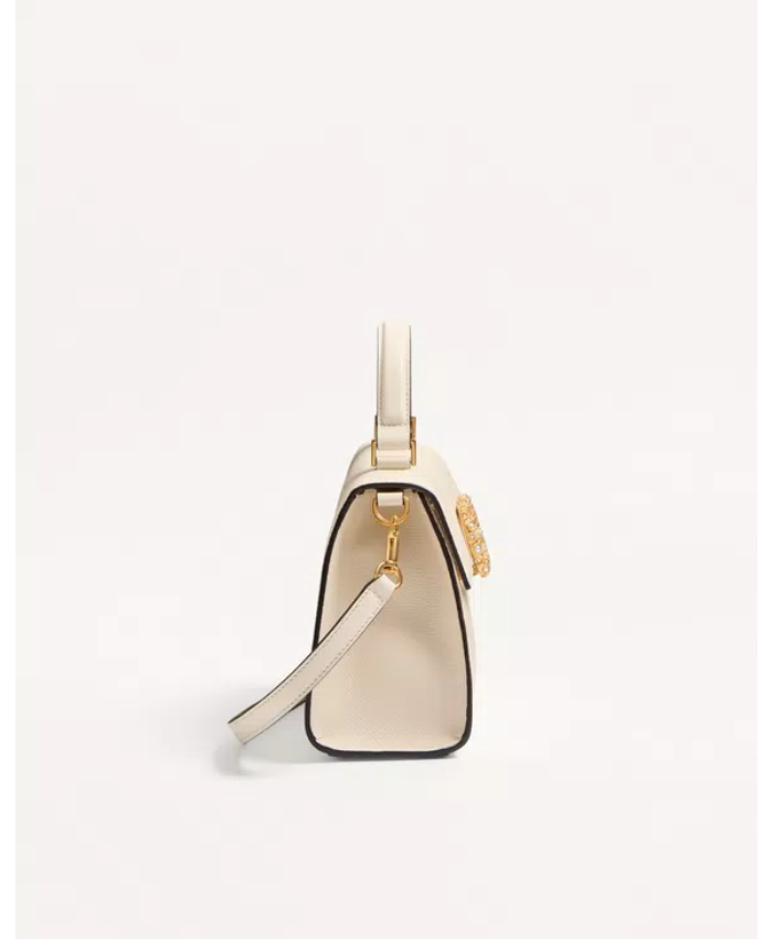 Valentino Garavani Vsling Small Handbag In Grainy Calfskin With Jewel Logo