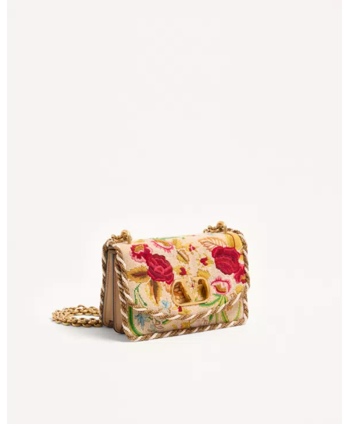 Valentino Garavani Vain Small Embroidered Shoulder Bag