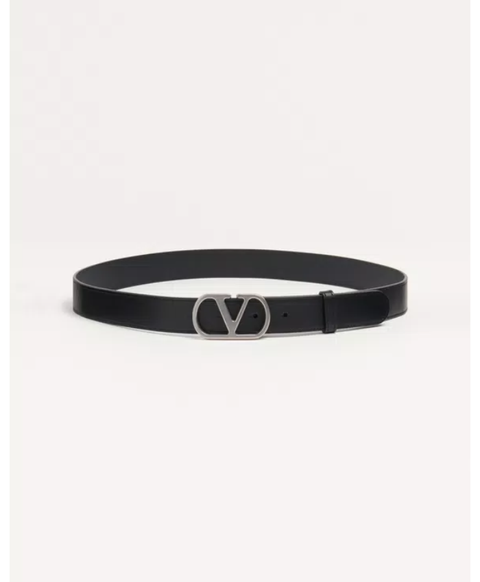 Vlogo Signature Belt In Shiny Calfskin 30 Mm