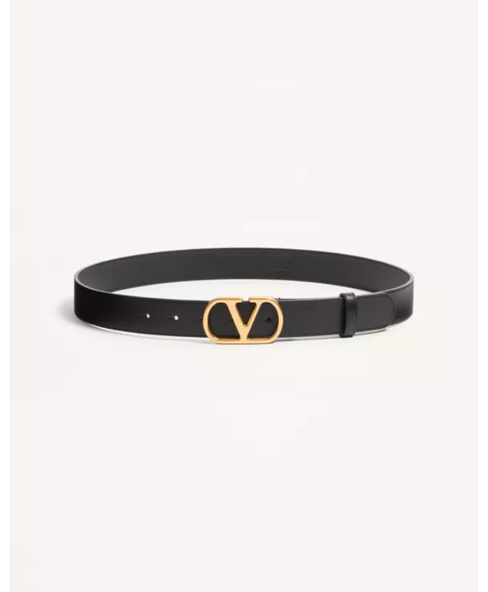 Vlogo Signature Belt In Shiny Calfskin 30 Mm