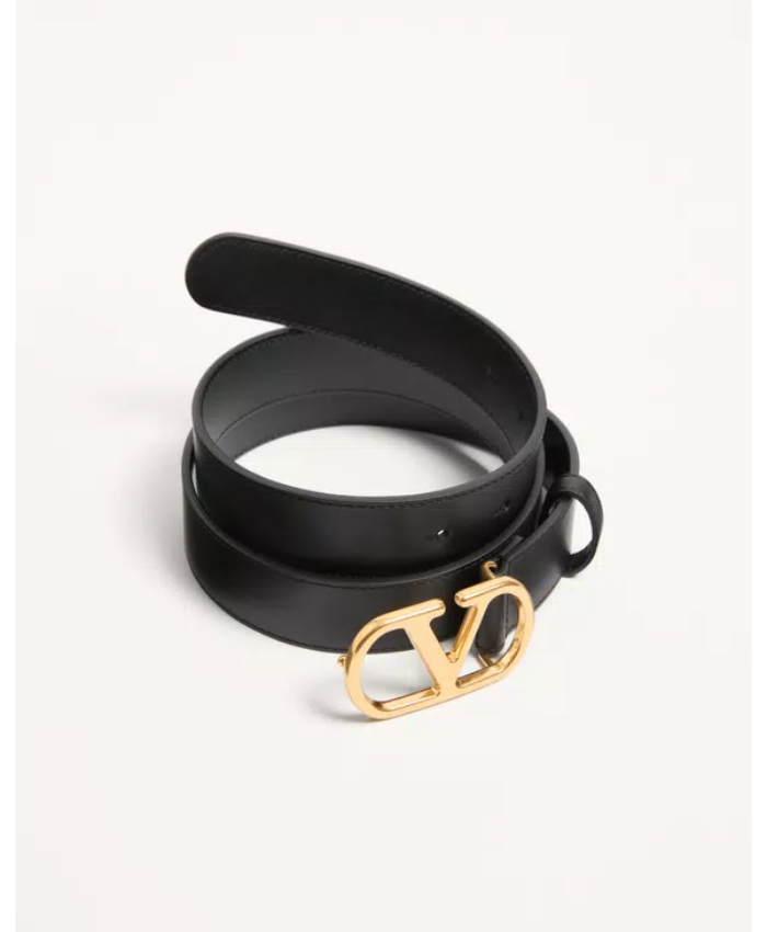 Vlogo Signature Belt In Shiny Calfskin 30 Mm