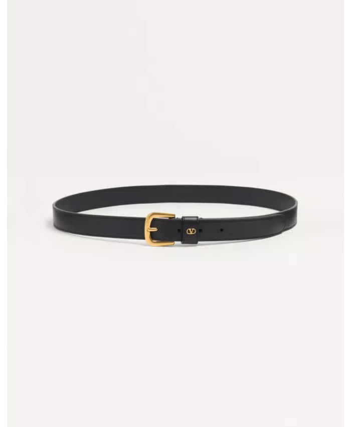Vlogo Signature Belt In Shiny Calfskin 25 Mm