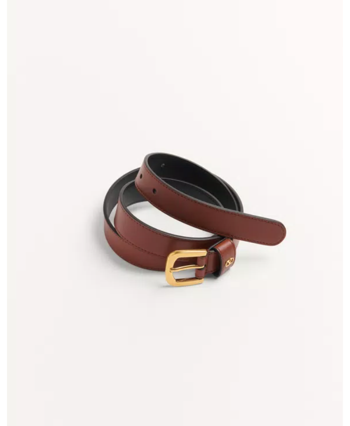 Vlogo Signature Belt In Shiny Calfskin 25 Mm