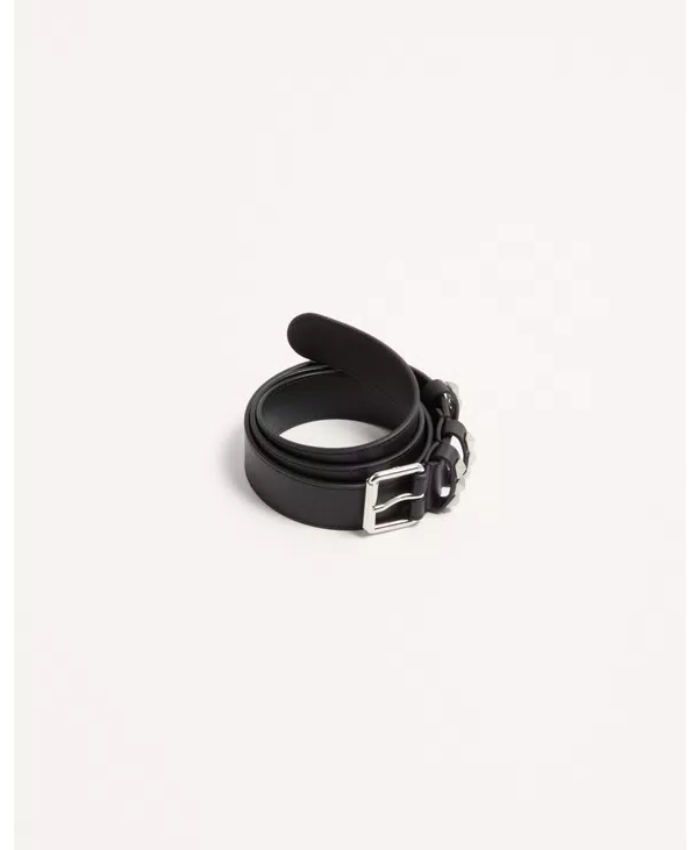 Valentino Garavani Flaneuse Belt in Shiny Calfskin 30 mm