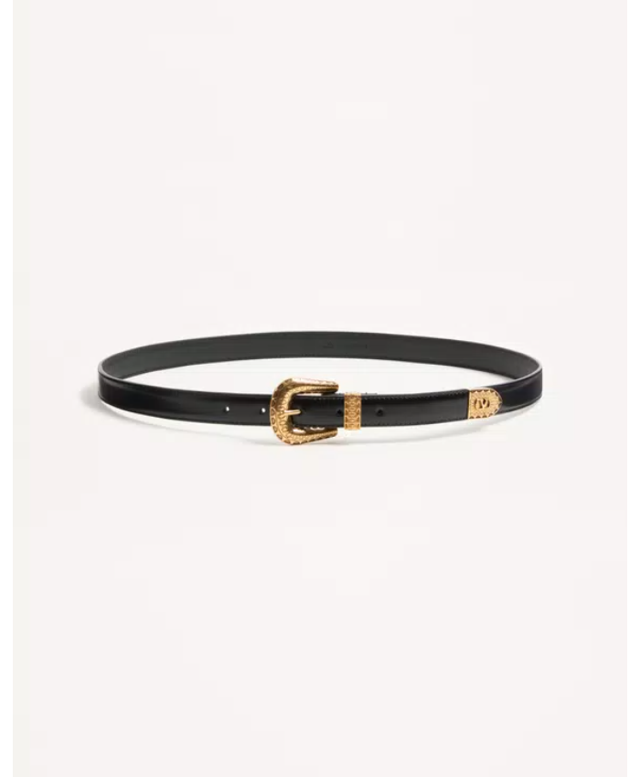 Vlogo Signature Brushed Calfskin Belt 20 Mm