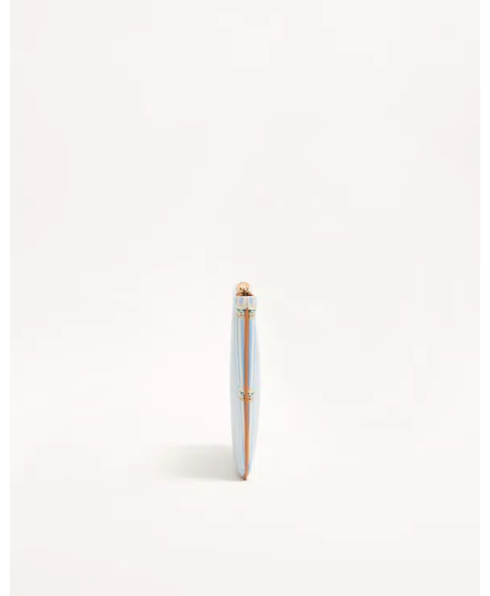 Valentino Garavani VLogo Signature Pouch In Grainy Calfskin With Le Chat De La Maison Print