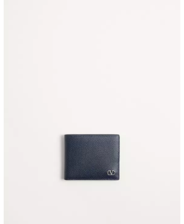 Vlogo Signature Grainy Calfskin Wallet