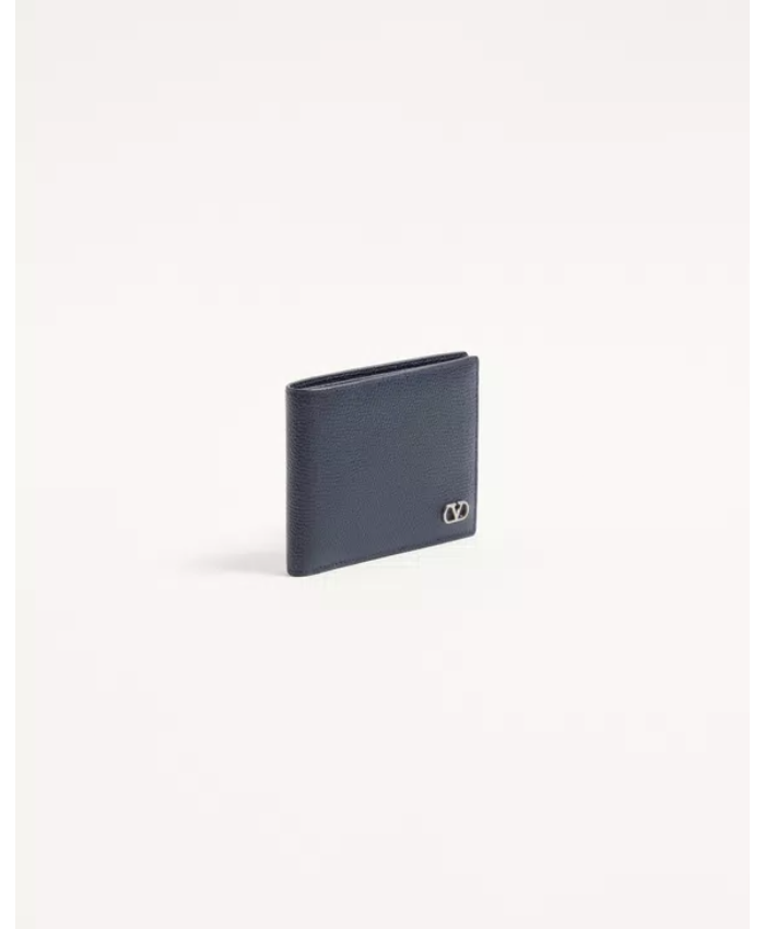 Vlogo Signature Grainy Calfskin Wallet