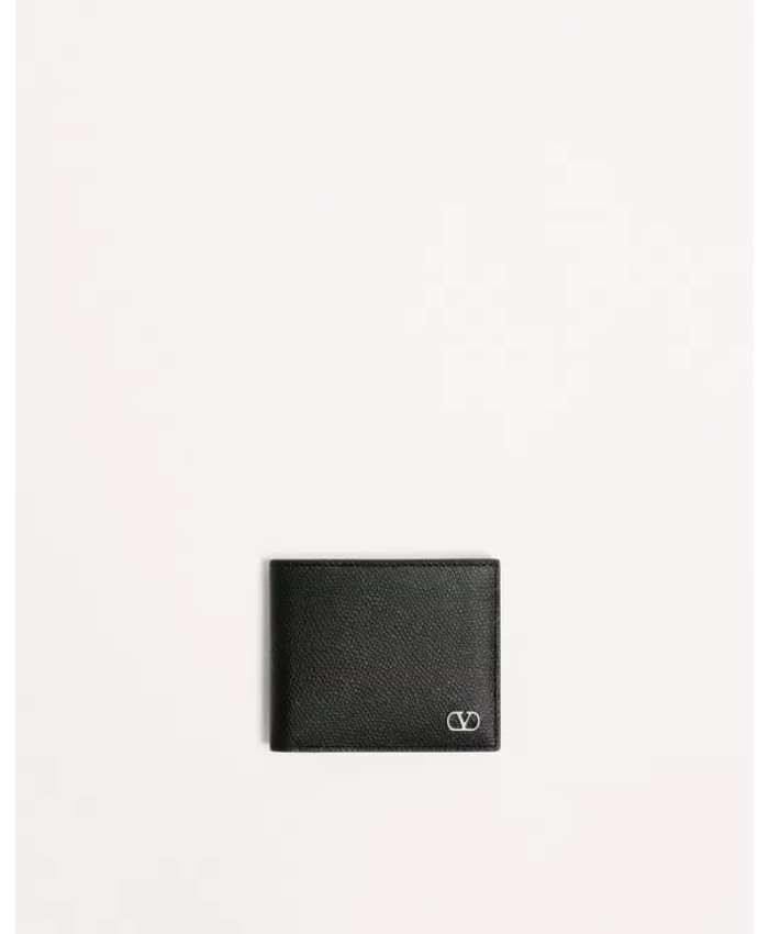 Vlogo Signature Grainy Calfskin Wallet
