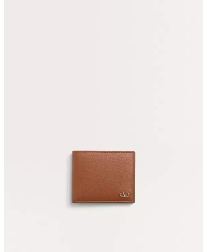 Vlogo Signature Grainy Calfskin Wallet