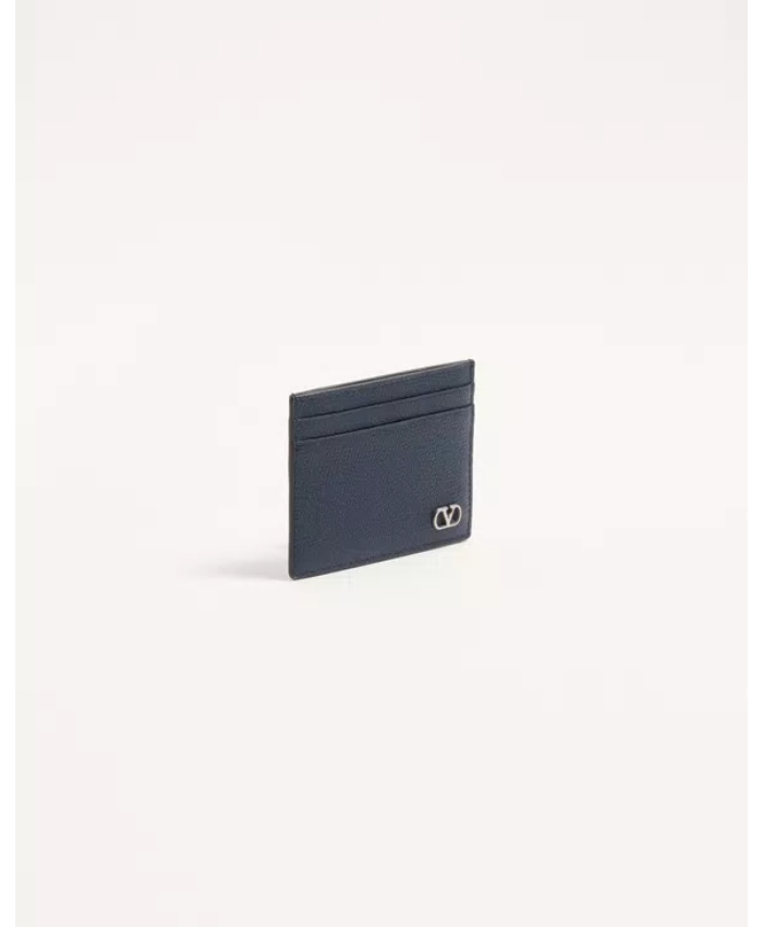 Valentino Garavani Vlogo Signature Cardholder In Grainy Calfskin