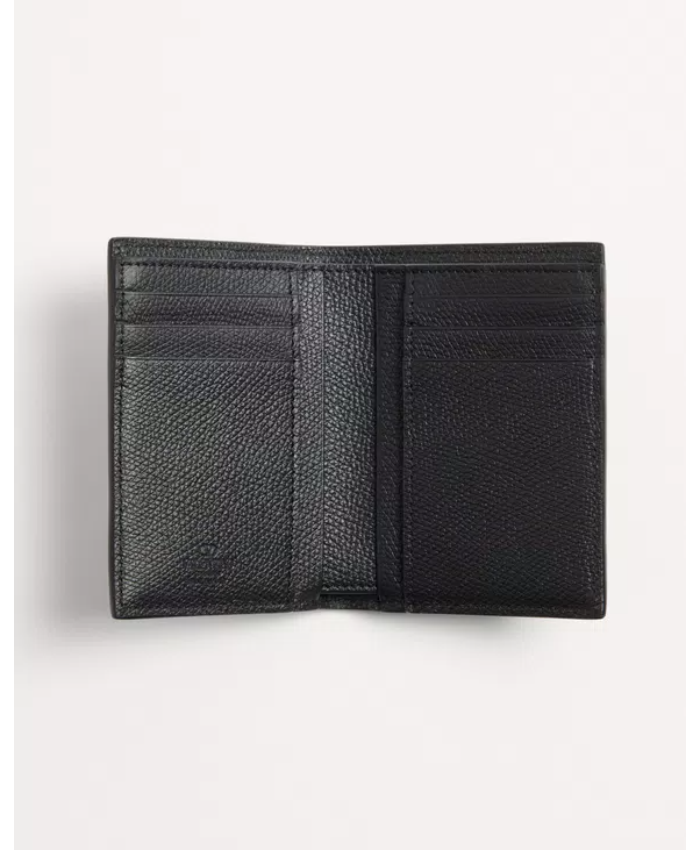 Valentino Garavani Vlogo Signature Cardholder In Grainy Calfskin