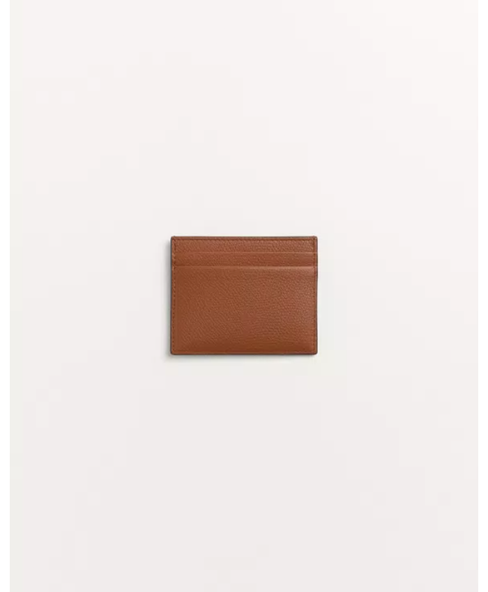 Valentino Garavani Vlogo Signature Cardholder In Grainy Calfskin
