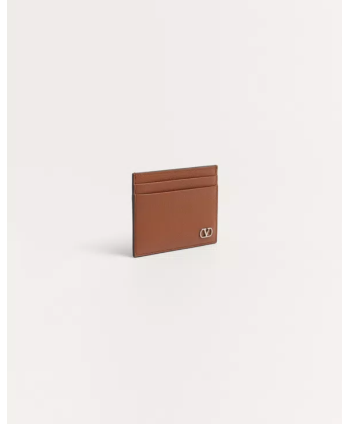 Valentino Garavani Vlogo Signature Cardholder In Grainy Calfskin