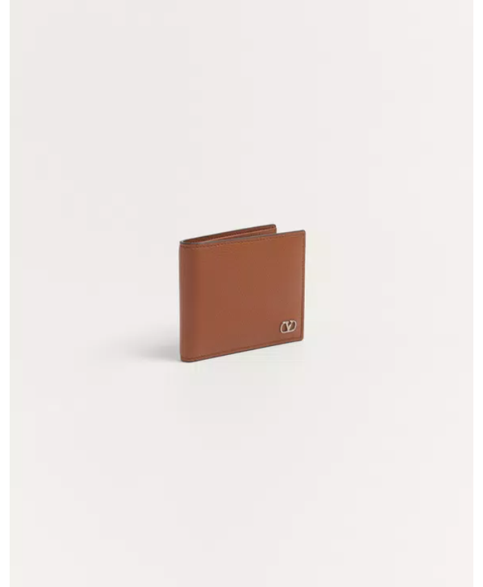 Vlogo Signature Grainy Calfskin Wallet
