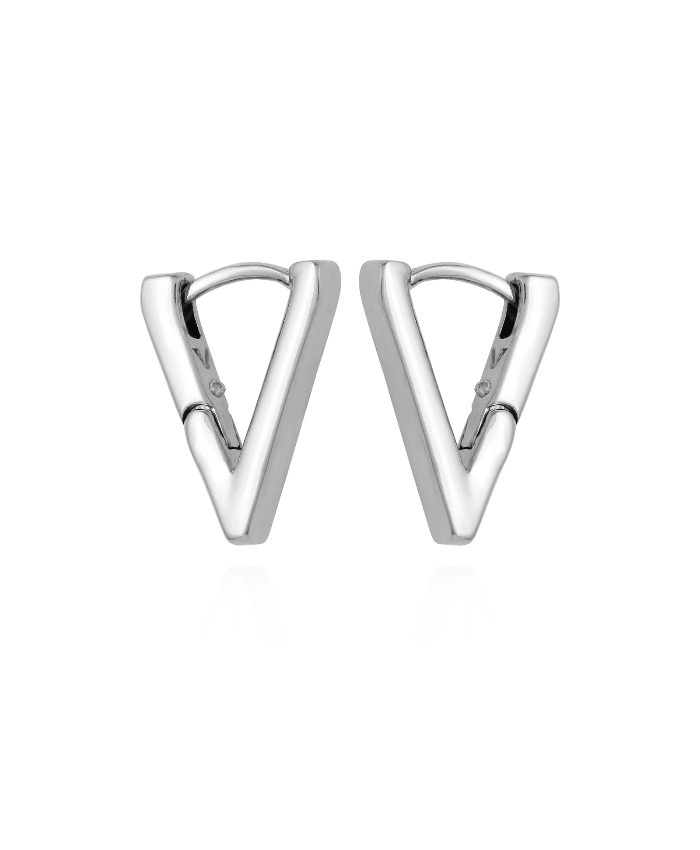 V-Hinge Huggie Earrings