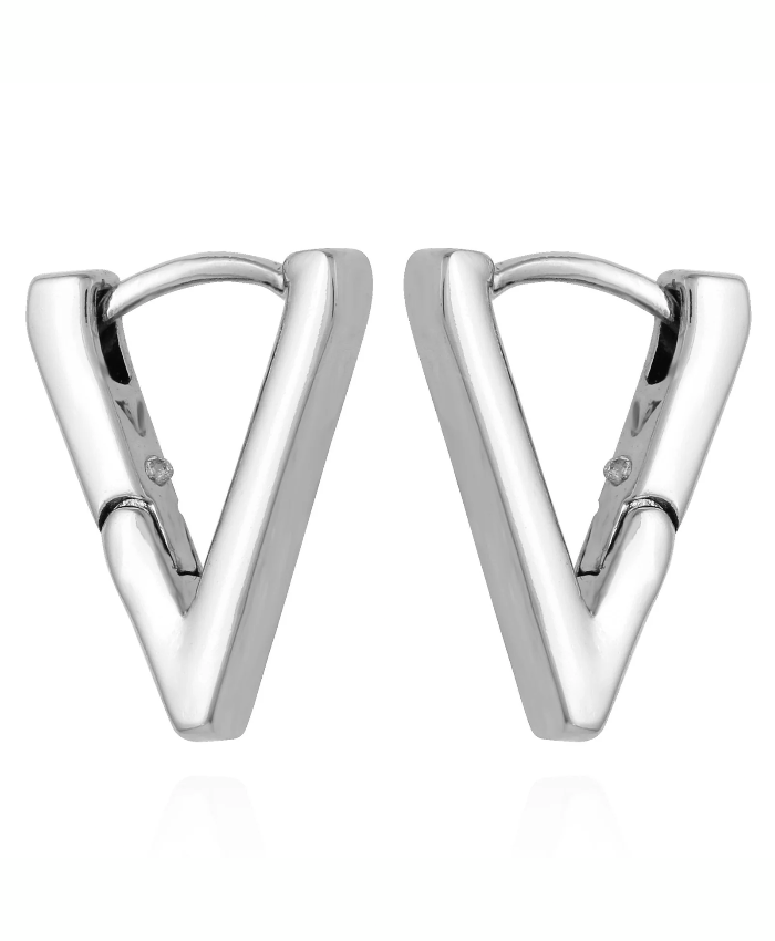 V-Hinge Huggie Earrings