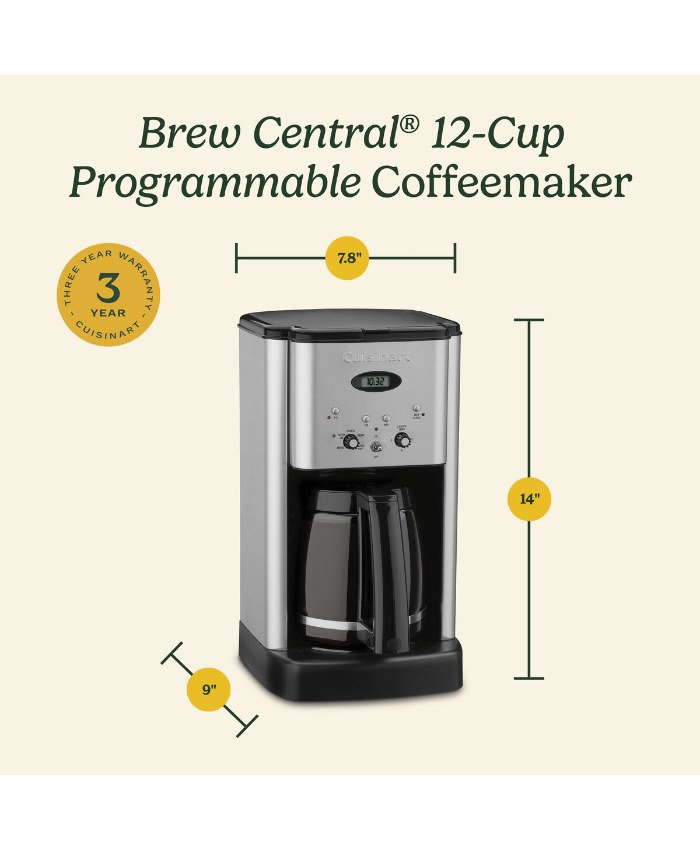 Brew Central 12 Cup Programmable Coffee Makerv