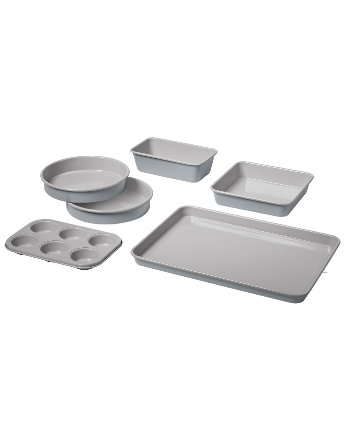 6-Pc Culinary Collection Ceramic Nonstick Bakeware Set - Gorgeous Gray