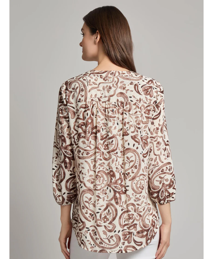 V-Neck Pleated Kelly Blouse