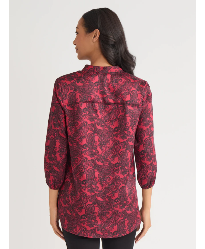 V-Neck Pleated Kelly Blouse