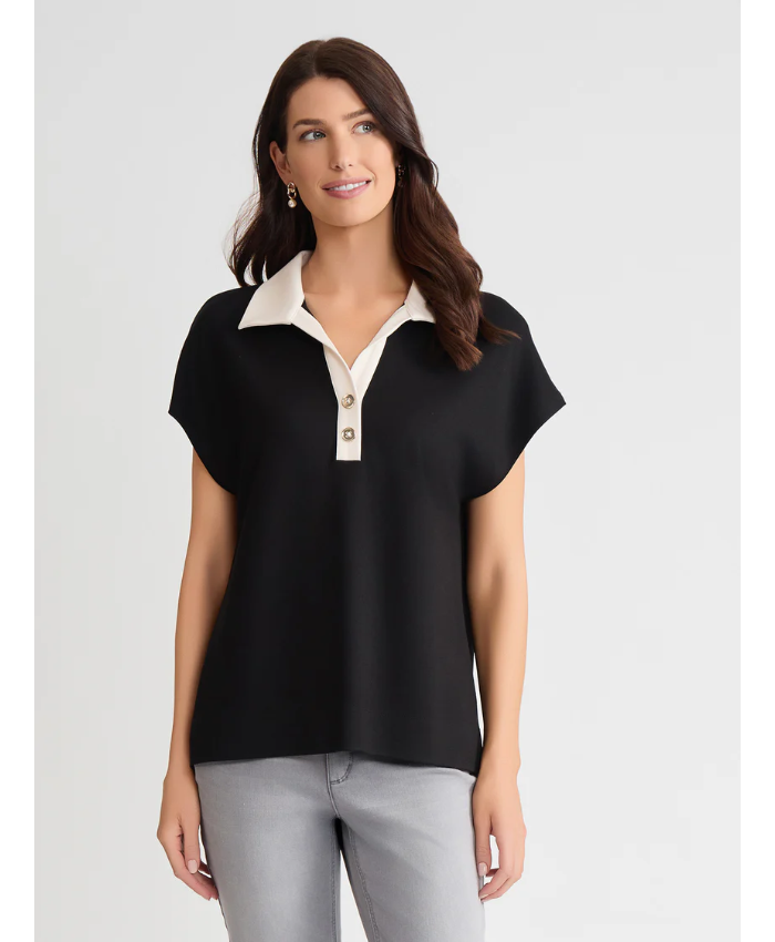 Extended Shoulder Polo Top
