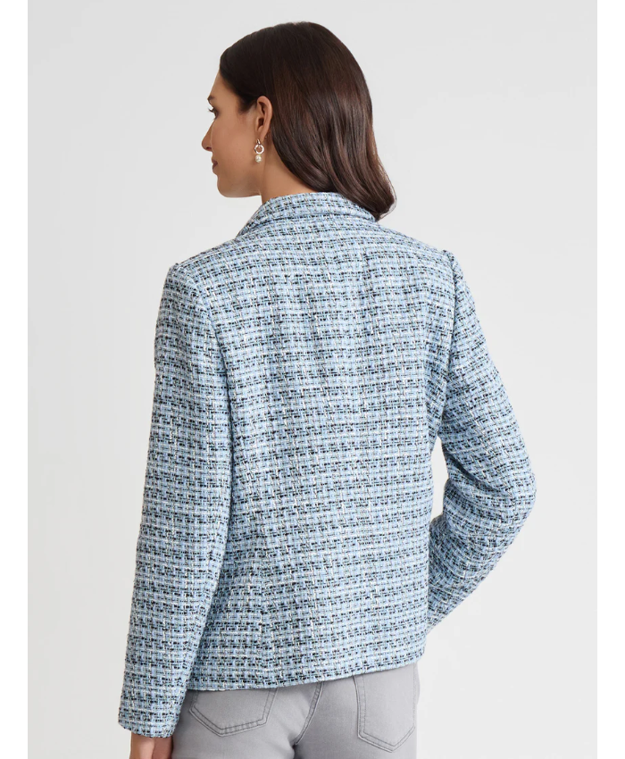 Faux Double Breasted Jacket, Tweed