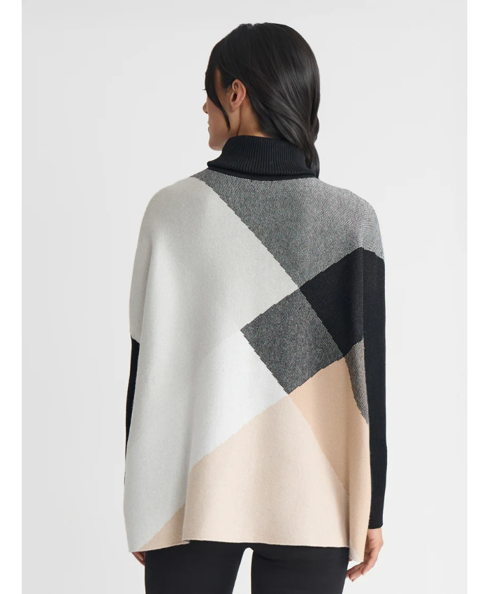 Turtleneck Colorblock Pullover Sweater