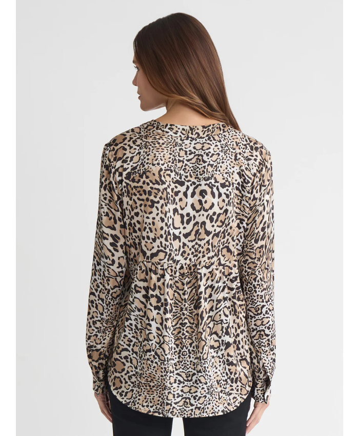 Long Sleeve Popover, Flat Satin