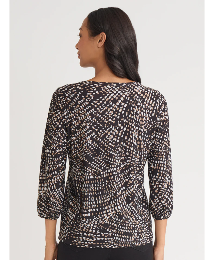 Puff Sleeve Crew Neck Top