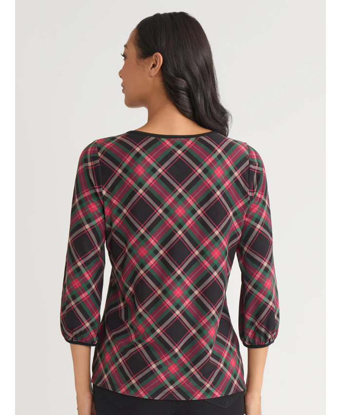 Puff Sleeve Crew Neck Top