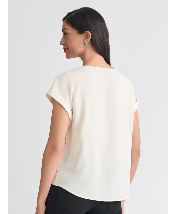 Button Detail Blouse, Jasper Crepe