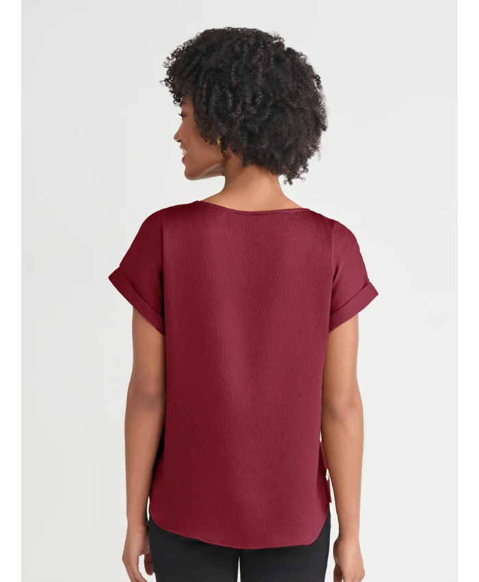 Side Button Blouse, Jasper Crepe