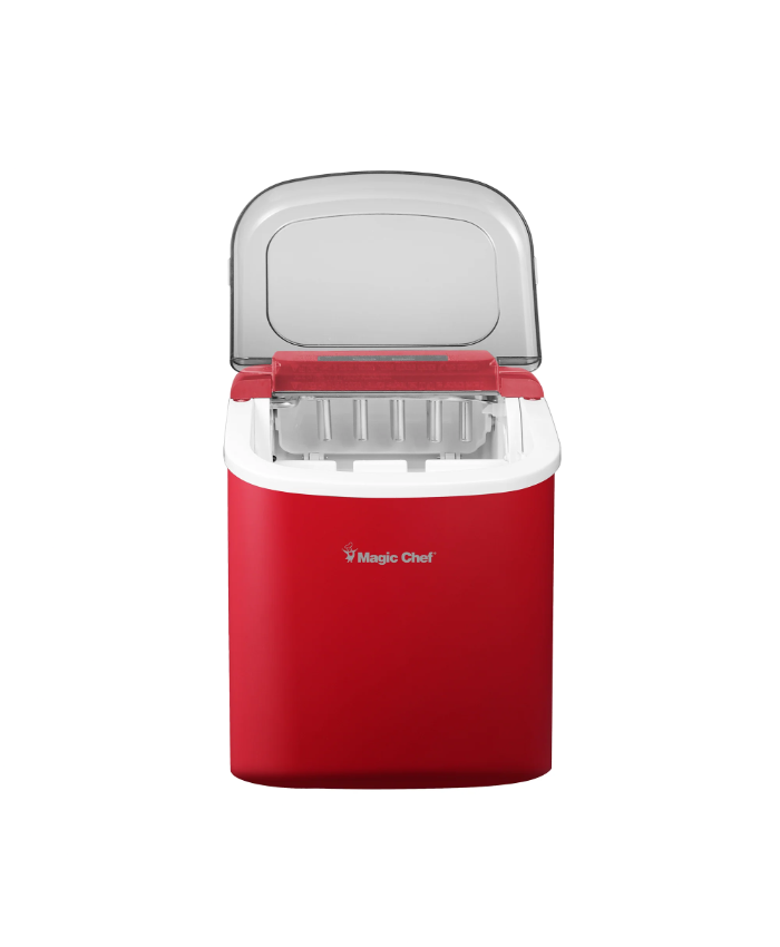 27 lb. Portable Countertop Ice Maker in Red