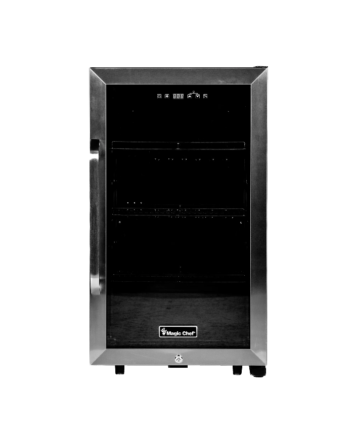 Commercial 18.9 In W. Single Zone 83 Can Beverage Cooler In Stainless Steel
