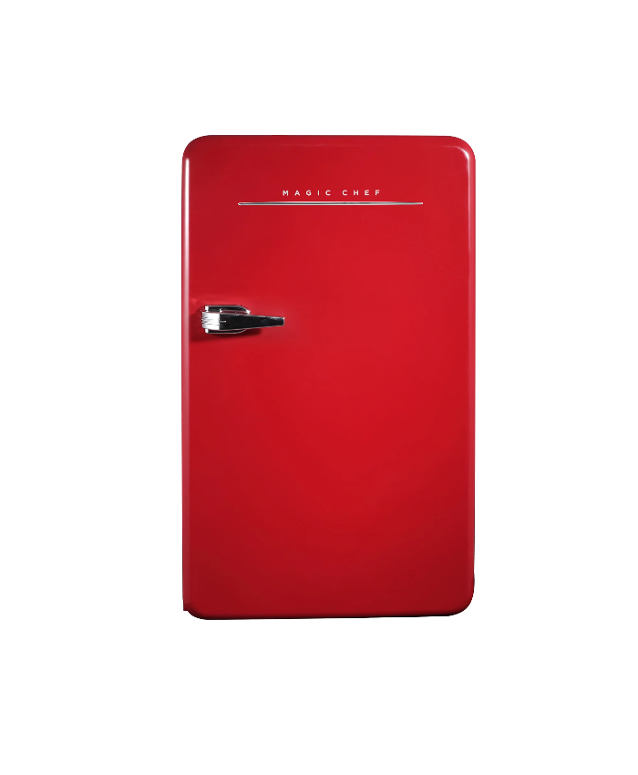 3.2 cu. ft. Retro Mini Refrigerator in Red, without Freezer