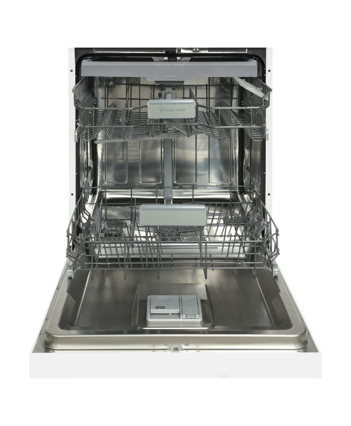 24 in. White Front Control Built-in Stainless Steel Tall Tub Dishwasher