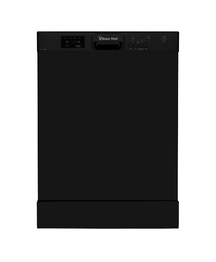 24 In. Black Front Control Built-in Stainless Steel Tall Tub Dishwasher