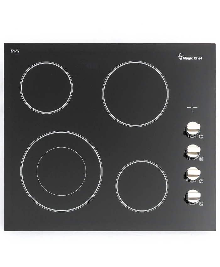 24 in. Radiant Electric Cooktop in Black with 4 Elements