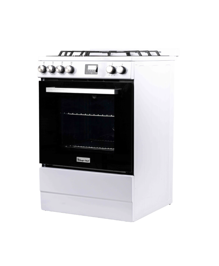 24 in 4-Burner Freestanding Gas Range in White