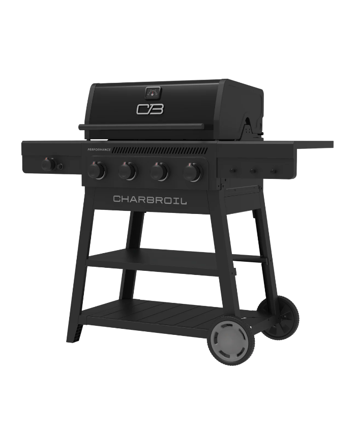 Performance Series™ FlavorMax™ 4 Burner Cart Gas Grill with Side Burner Blackout