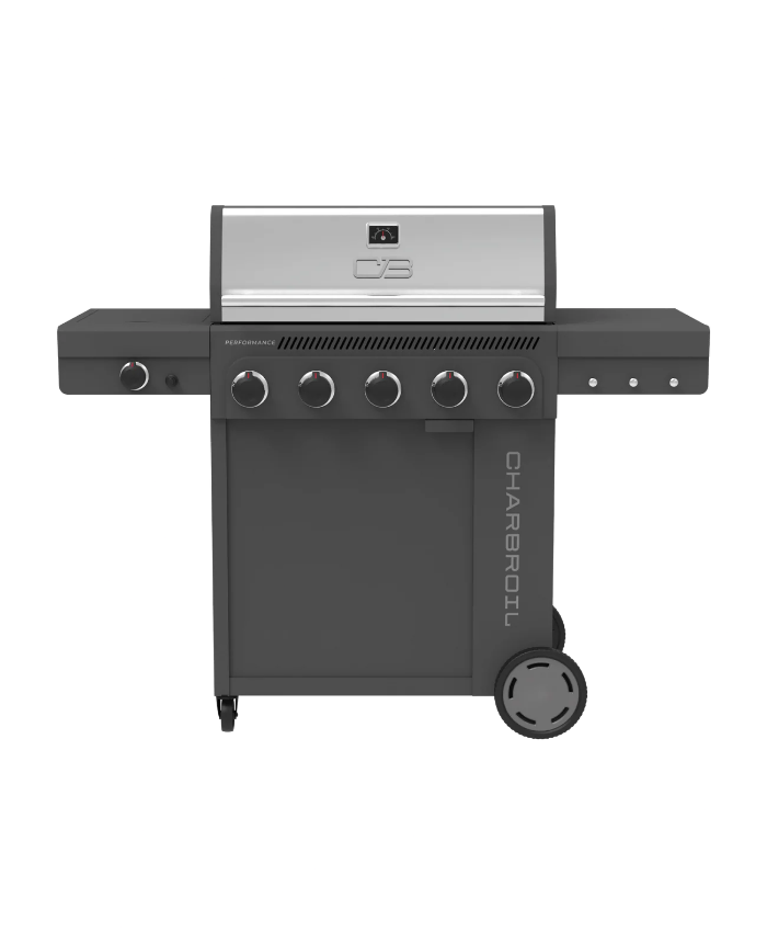 Performance Series™ FlavorMax™ 5 Burner Gas Grill Cabinet with Side Burner Gray