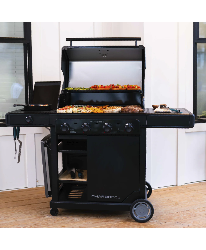 Pro Series™ 4-Burner Gas Grill and Griddle with Side Burner
