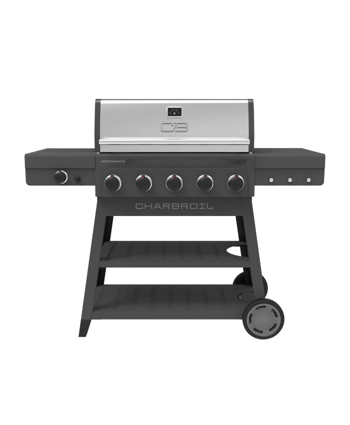 Performance Series™ FlavorMax™ 5 Burner Gas Grill Cart with Side Burner Gray