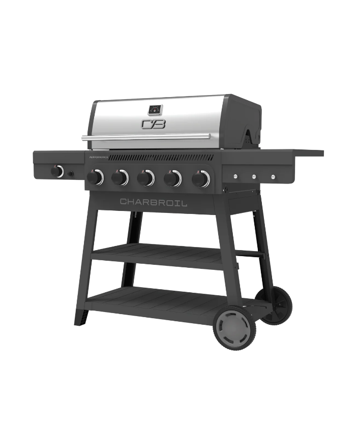 Performance Series™ FlavorMax™ 5 Burner Gas Grill Cart with Side Burner Gray