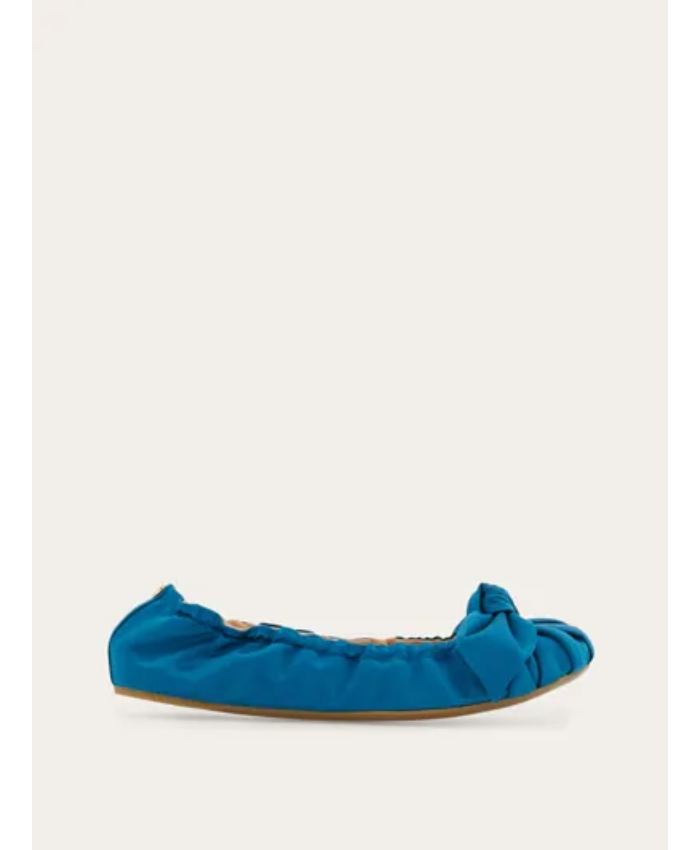 Bow embellished ballet flat