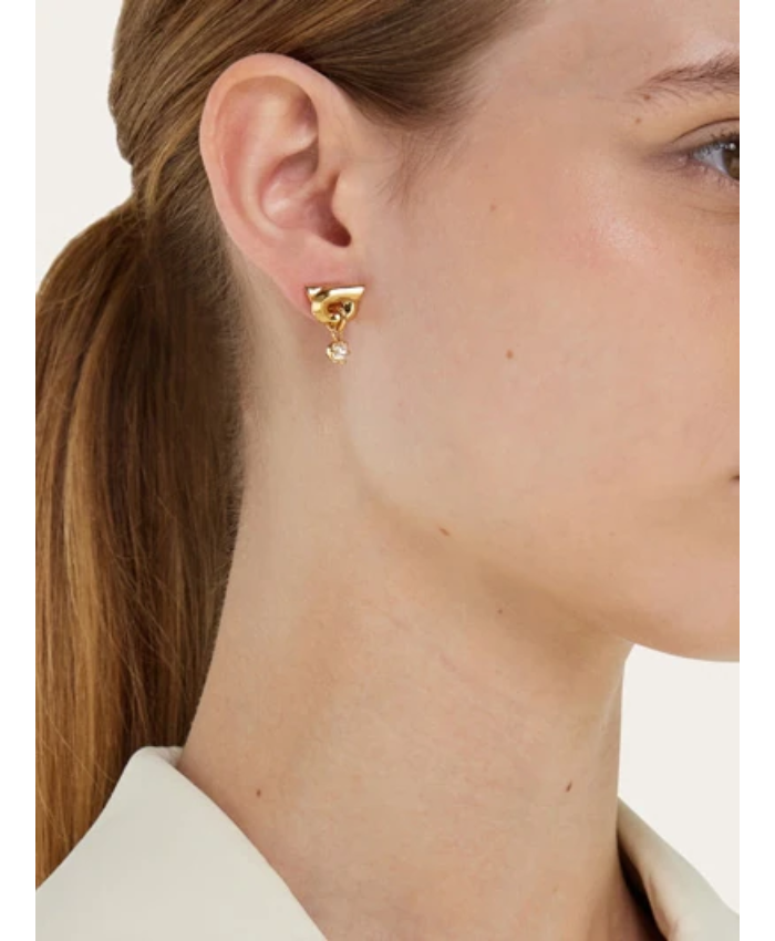 Gancini Earrings With Pendant