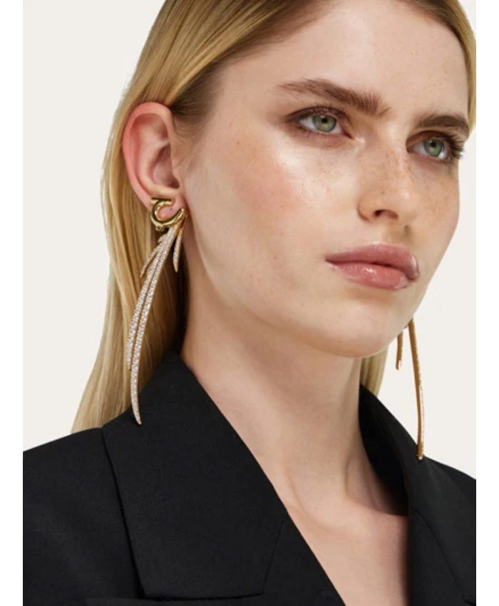 Earrings with crystals