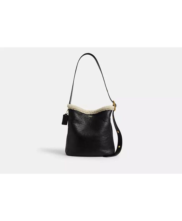 Bleecker Bucket Bag In Shearling